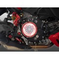 DBK Special Parts (Ducabike) EVO LED Clear Wet Clutch Cover for the Ducati 890 V2 Engine (2025+)